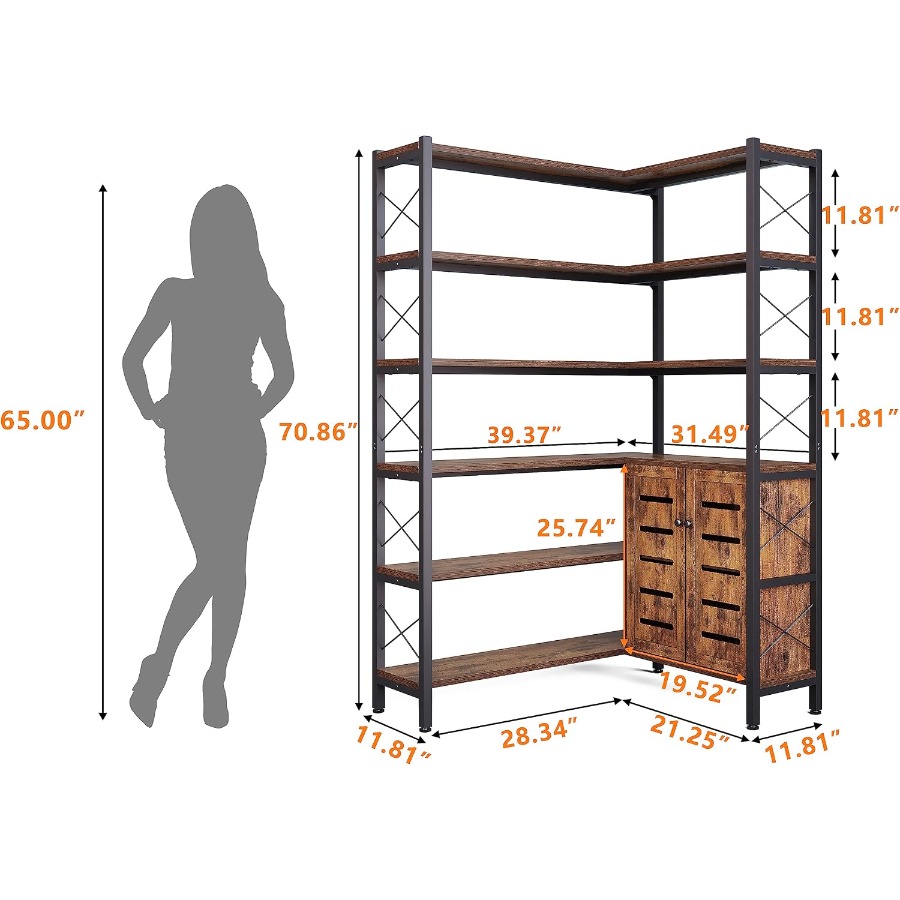 ชั้นวางหนังสือแบบมุม 6 ชั้น สำ - Storage & Organization บทวิจารณ์และราคา