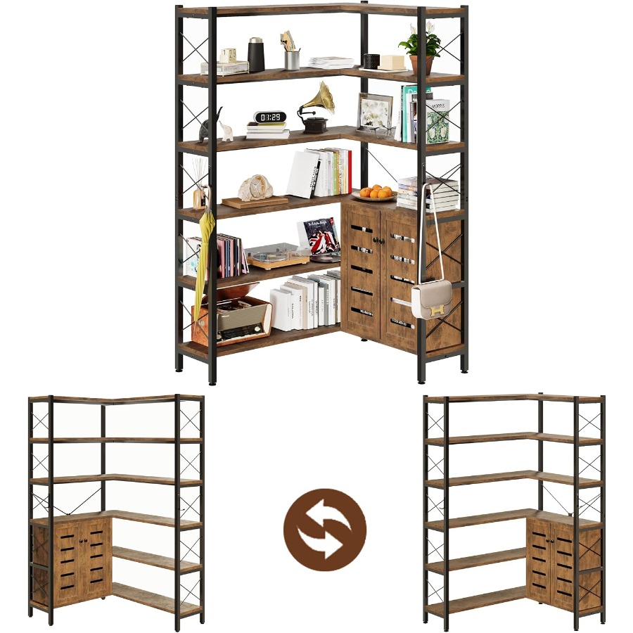 ชั้นวางหนังสือแบบมุม 6 ชั้น สำ - Storage & Organization บทวิจารณ์และราคา