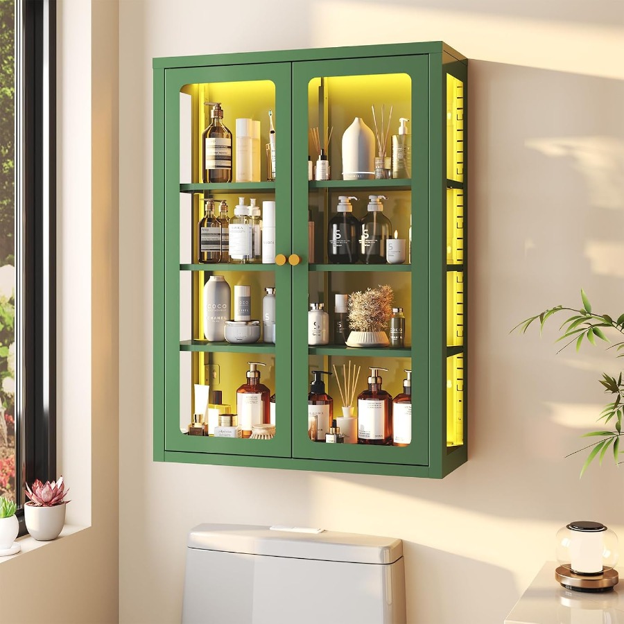 ตู้โชว์ติดผนังโลหะสำหรับใช้ในร - Storage & Organization บทวิจารณ์และราคา