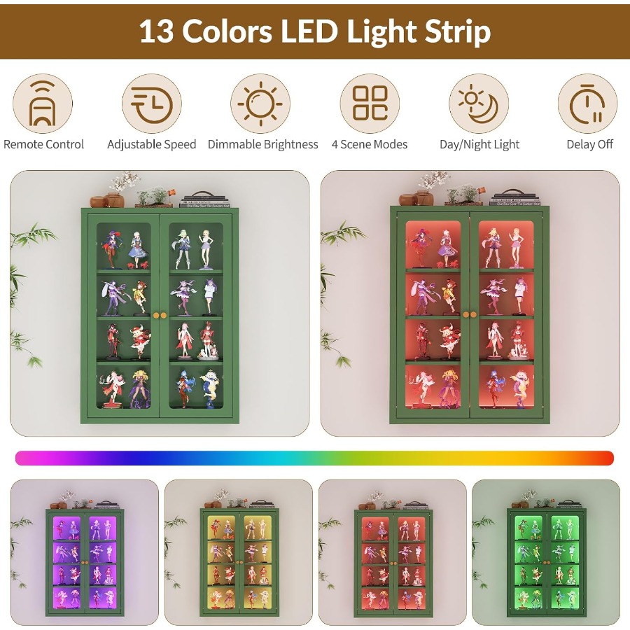 ตู้โชว์ติดผนังโลหะสำหรับใช้ในร - Storage & Organization บทวิจารณ์และราคา