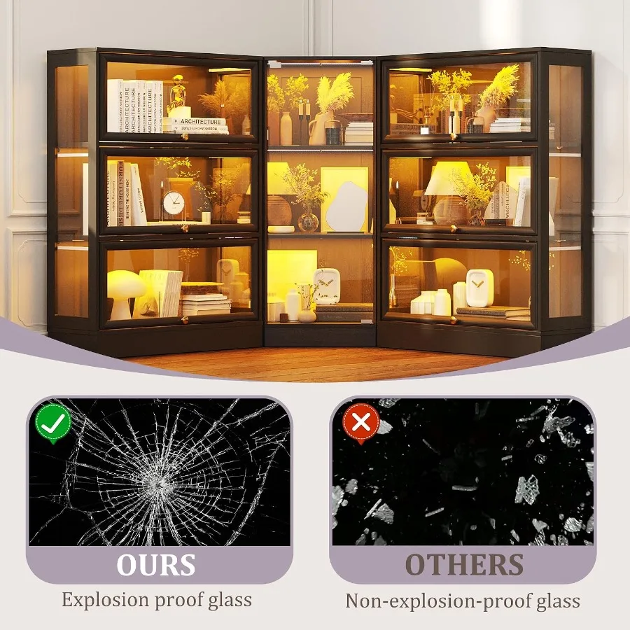 ตู้โชว์มุมสำหรับห้องนั่งเล่น ป - Lighting บทวิจารณ์และราคา