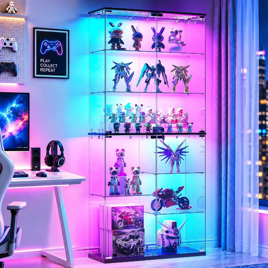 ตู้โชว์กระจกบานเต็มสำหรับของสะ - Lighting บทวิจารณ์และราคา