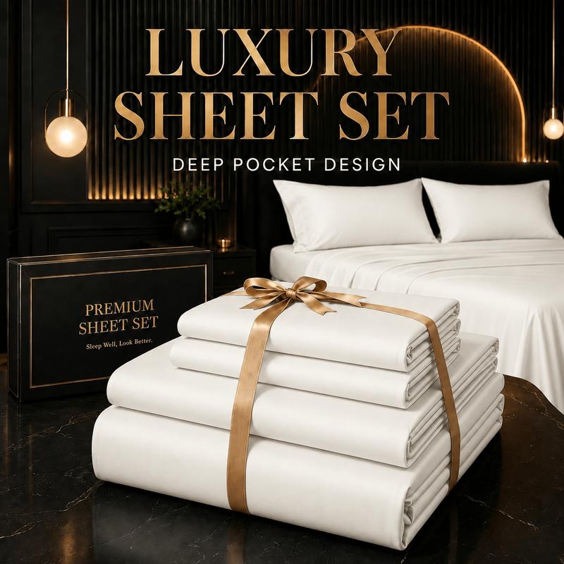 ชุดผ้าปูที่นอนเย็นสบายทำจากไม้ - Fitted Bed Sheets Deep Pocket บทวิจารณ์และราคา