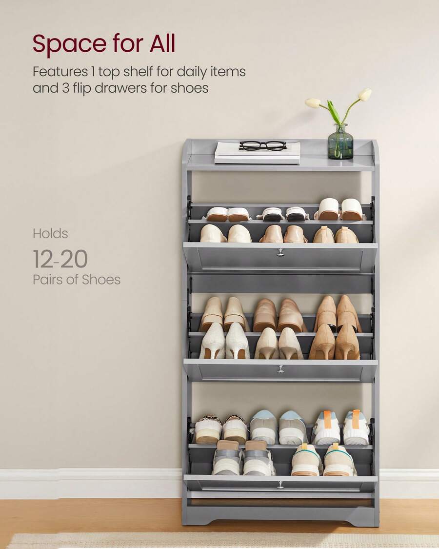 ตู้เก็บรองเท้าพร้อมลิ้นชักแบบเ - Storage & Organization บทวิจารณ์และราคา