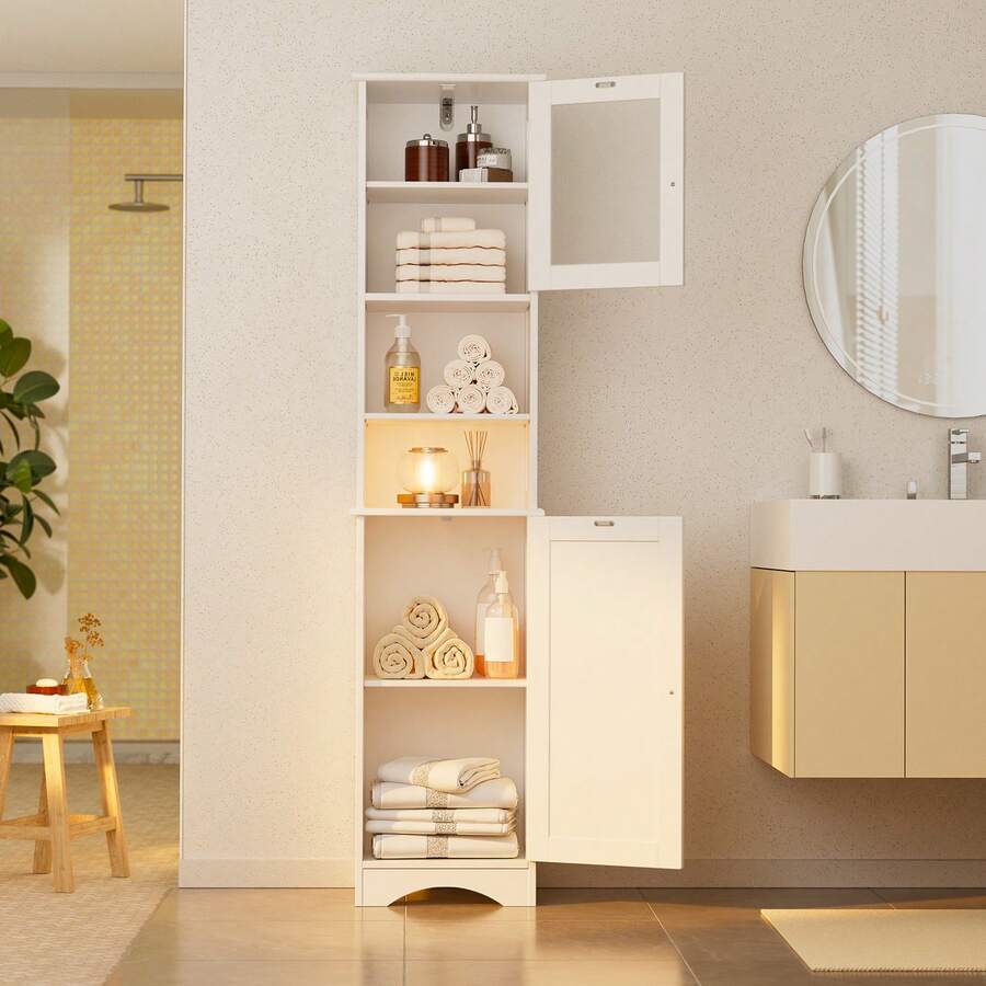 ตู้เก็บของในห้องน้ำแบบมีบานประ - Storage & Organization บทวิจารณ์และราคา